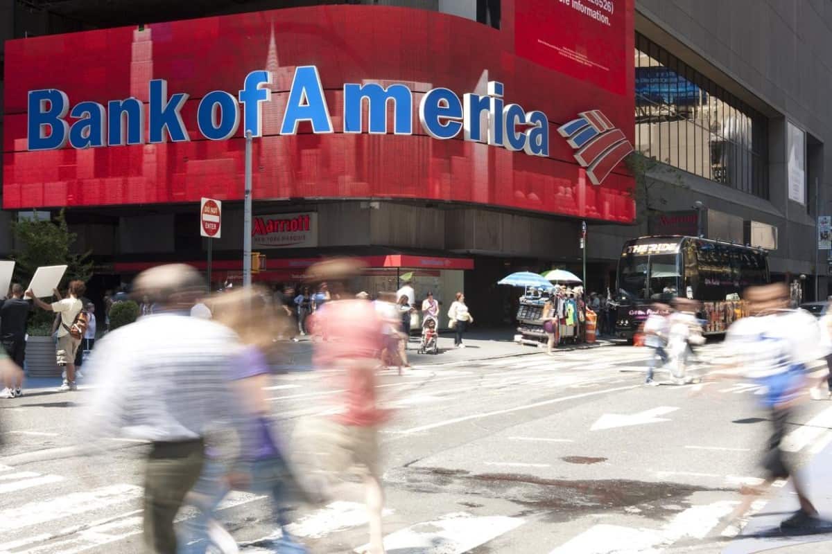 Publicidad de Bank of America en Times Square.
