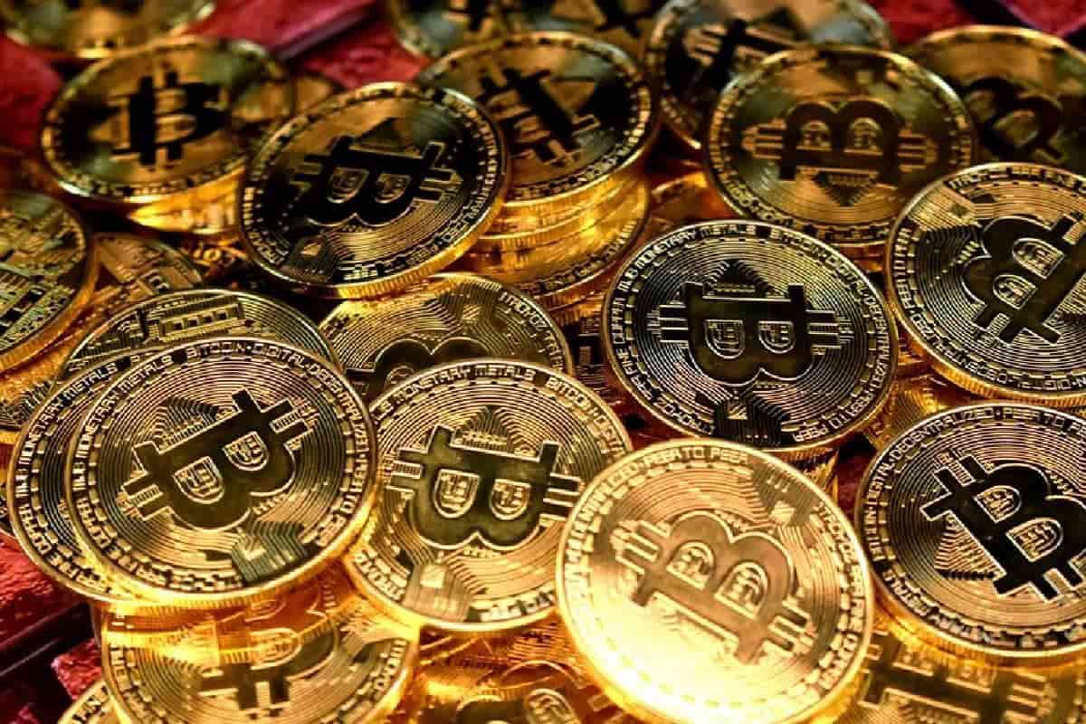 Una representación de cómo se verían las monedas de Bitcoin.