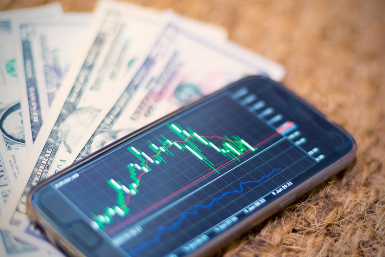 The trading platform in the phone